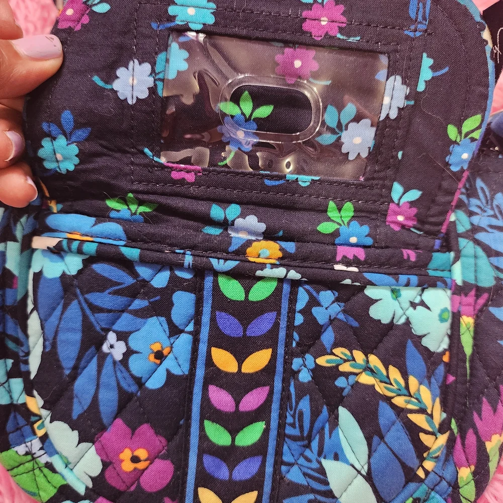 Vera Bradley Blue Floral Crossbody Bag - Picture 3 of 4